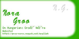 nora groo business card